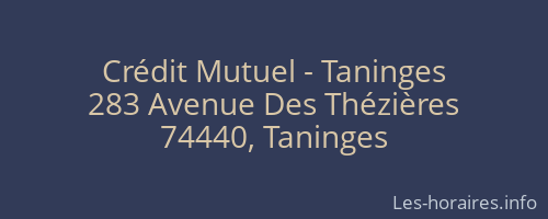 Crédit Mutuel - Taninges