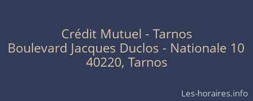 Crédit Mutuel - Tarnos