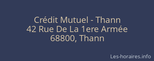 Crédit Mutuel - Thann