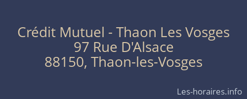 Crédit Mutuel - Thaon Les Vosges