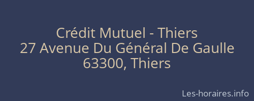 Crédit Mutuel - Thiers