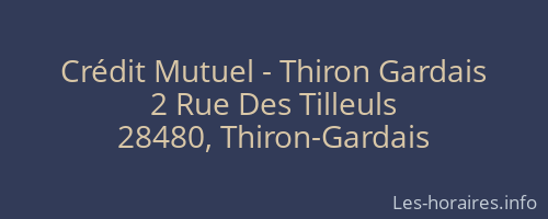 Crédit Mutuel - Thiron Gardais