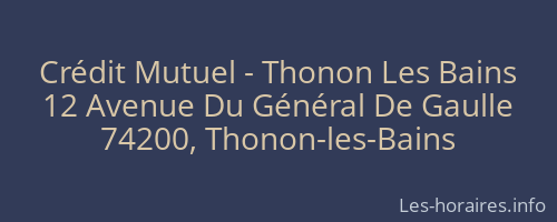 Crédit Mutuel - Thonon Les Bains