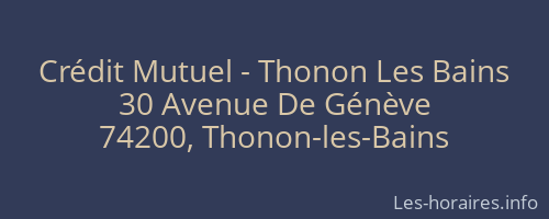 Crédit Mutuel - Thonon Les Bains