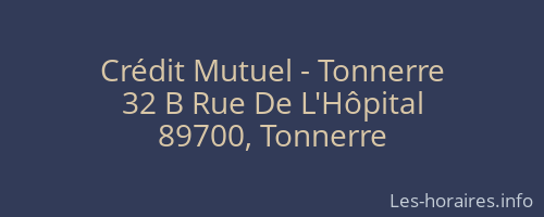 Crédit Mutuel - Tonnerre