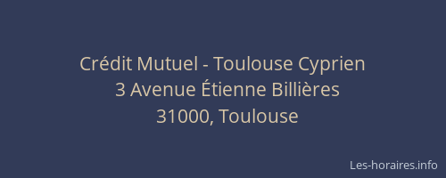Crédit Mutuel - Toulouse Cyprien