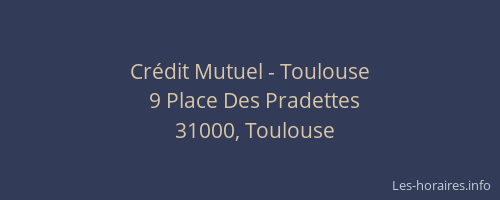 Crédit Mutuel - Toulouse