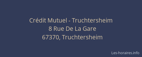 Crédit Mutuel - Truchtersheim