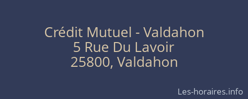 Crédit Mutuel - Valdahon