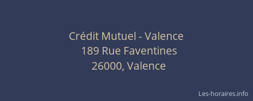 Crédit Mutuel - Valence