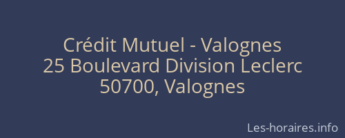 Crédit Mutuel - Valognes