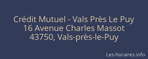 Crédit Mutuel - Vals Près Le Puy