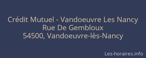 Crédit Mutuel - Vandoeuvre Les Nancy