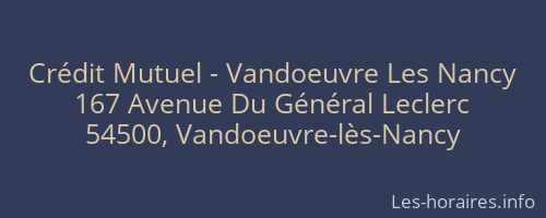 Crédit Mutuel - Vandoeuvre Les Nancy