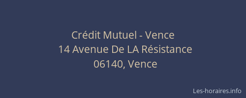 Crédit Mutuel - Vence