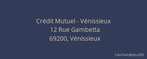 Crédit Mutuel - Vénissieux