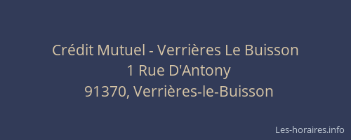 Crédit Mutuel - Verrières Le Buisson