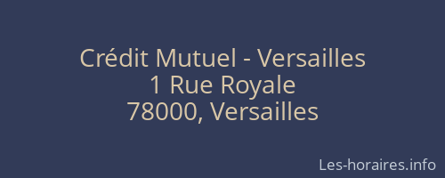 Crédit Mutuel - Versailles