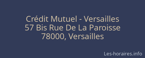 Crédit Mutuel - Versailles