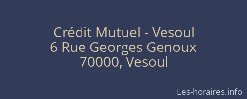 Crédit Mutuel - Vesoul