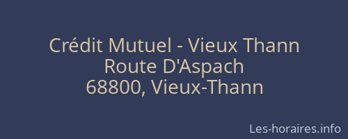 Crédit Mutuel - Vieux Thann