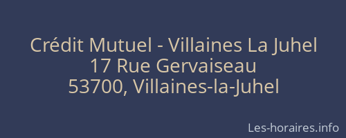 Crédit Mutuel - Villaines La Juhel