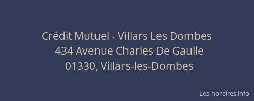Crédit Mutuel - Villars Les Dombes