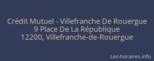 Crédit Mutuel - Villefranche De Rouergue