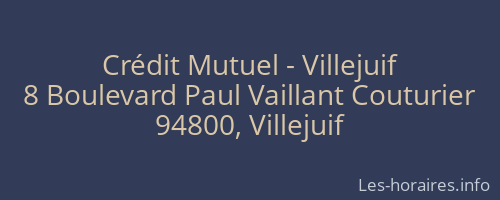 Crédit Mutuel - Villejuif