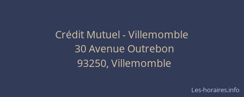 Crédit Mutuel - Villemomble