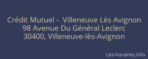 Crédit Mutuel -  Villeneuve Lès Avignon