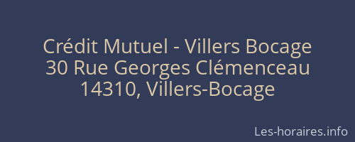 Crédit Mutuel - Villers Bocage
