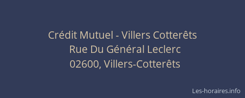 Crédit Mutuel - Villers Cotterêts