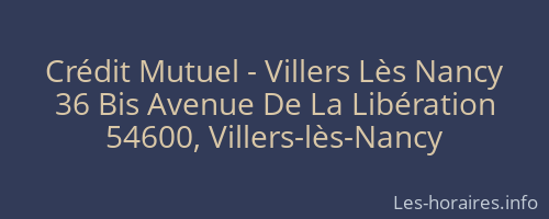 Crédit Mutuel - Villers Lès Nancy