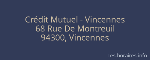 Crédit Mutuel - Vincennes