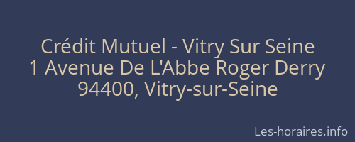 Crédit Mutuel - Vitry Sur Seine