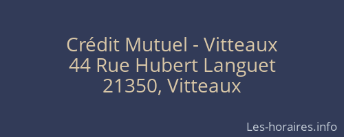 Crédit Mutuel - Vitteaux