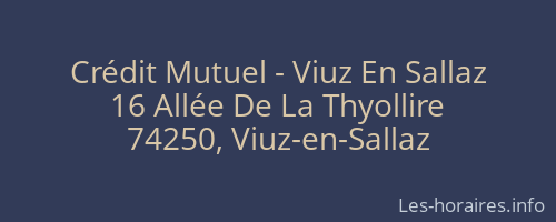 Crédit Mutuel - Viuz En Sallaz