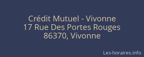 Crédit Mutuel - Vivonne
