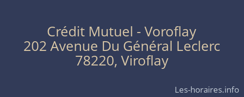 Crédit Mutuel - Voroflay