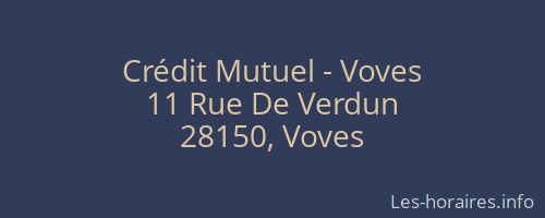Crédit Mutuel - Voves