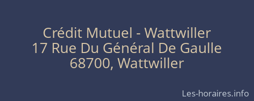 Crédit Mutuel - Wattwiller
