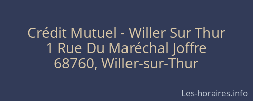 Crédit Mutuel - Willer Sur Thur