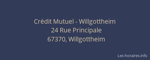 Crédit Mutuel - Willgottheim