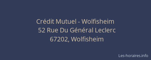 Crédit Mutuel - Wolfisheim