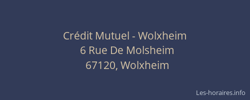Crédit Mutuel - Wolxheim