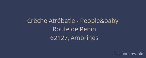 Crèche Atrébatie - People&baby