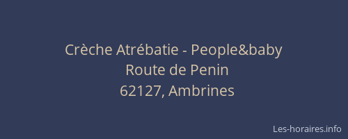 Cr&egrave;che Atr&eacute;batie - People&baby