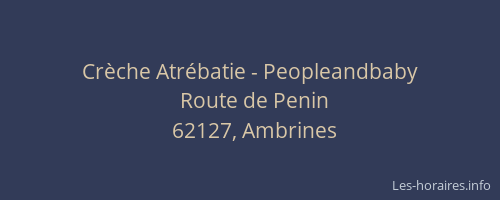 Crèche Atrébatie - Peopleandbaby