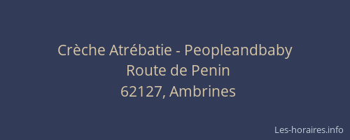 Cr&egrave;che Atr&eacute;batie - Peopleandbaby